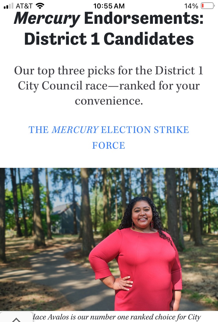 andersem's tweet photo. Q: Out of 100 candidates for Portland council, which one (1) got endorsements from all four citywide newspapers?

A: @candaceforpdx, bringing the people together :) https://t.co/mrBgDfthR8