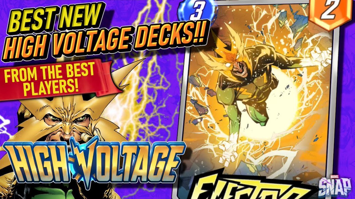 We're an hour away from High Voltage, but you need decks! I've got you covered with 10 decks from the top players in all of #MarvelSNAP 

Show some love and Retweet! Top comment for the video ⤵️⤵️