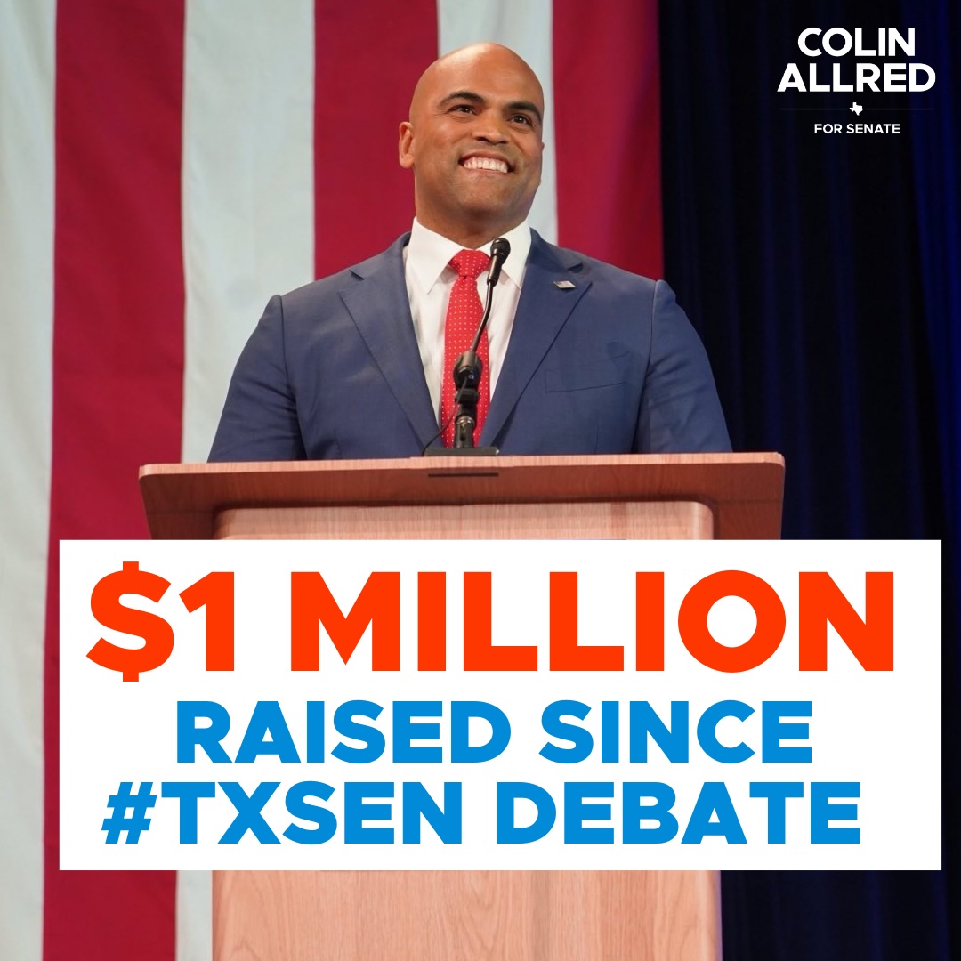 This is the power of grassroots. We just raised $1 MILLION since our debate last night and I am blown away by y'all's support.

20 days to finish the job 💪🏾