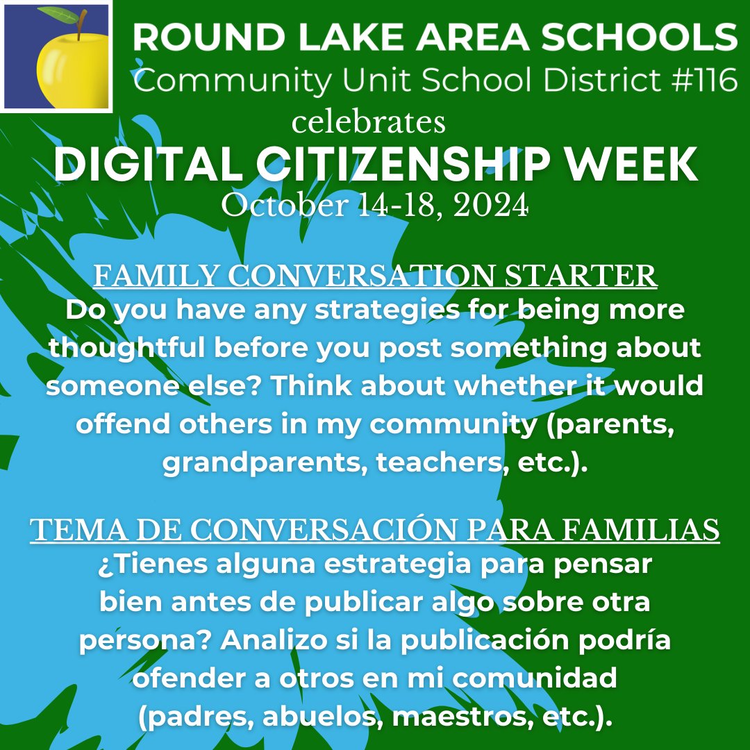 With the rise of social media, cyberbullying is a common behavior among young people. Use the prompts below to find ways to combat cyberbullying and digital drama. #DigitalCitizenshipWeek