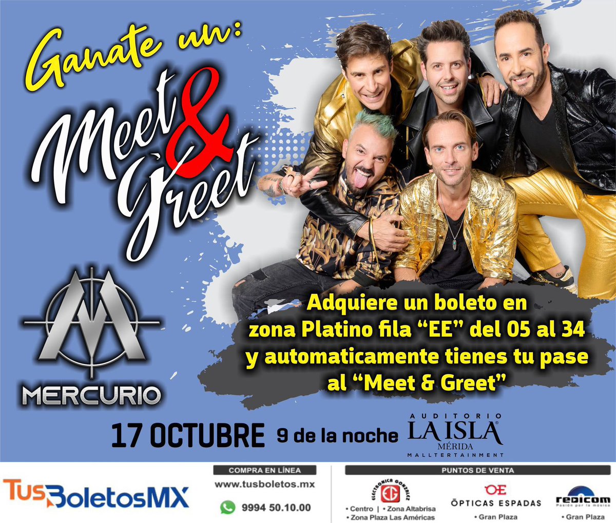 Mañana toca #Mérida y hay dinámica!!! ¡¿Quién se apunta para meet con nosotros?! ¡No se queden sin participar! 😎

Consigue tu entrada en:
tusboletos.mx/evento/magneto…