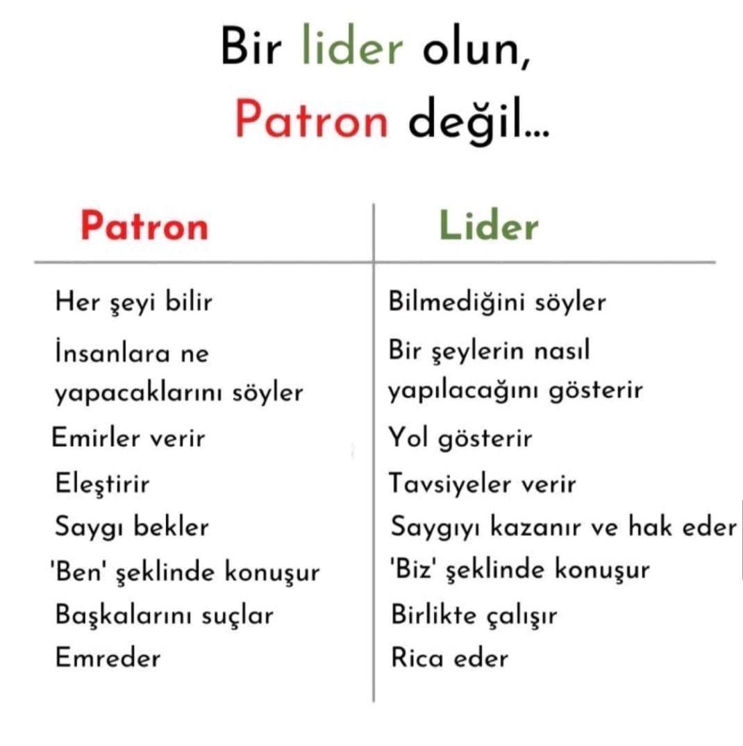 Lider olan Dubai eskortlarından tavsiye dinliyordur sürekli. Patron da çakıyordur.