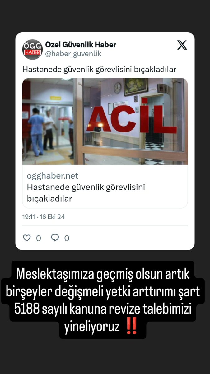 kamukorumaguv's tweet image. Meslektaşımıza çok geçmiş olsun artık birşeyler değişmeli yetki arttırımı şart 5188 sayılı kanun revize edilmeli talebimizi yineliyoruz‼️
#siddet #siddetdildebaslar #hastane