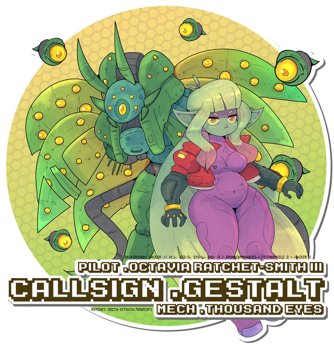 Updated lancer pilot and her mech