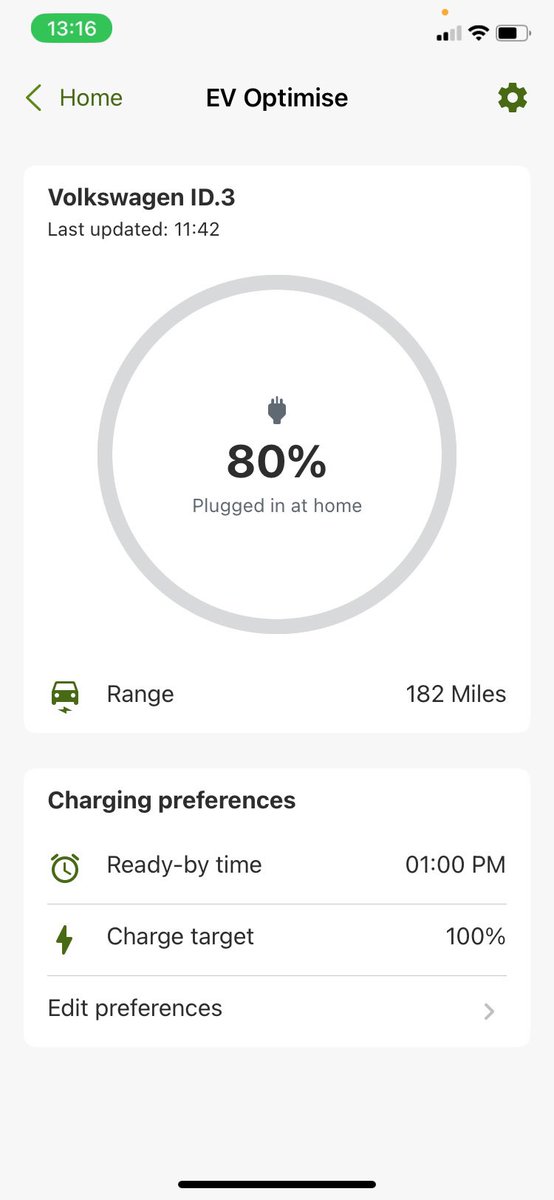 Grahms's tweet photo. Has anyone been able to get a successful #EV charge from @ScottishPower #EVOptimise I have set my car up as per instructions but no charge after a month of trying every configuration @SP_EnergyPeople the helpline do not know how it works as gave me wrong info and emails ignored! https://t.co/XSSGBVR1JE