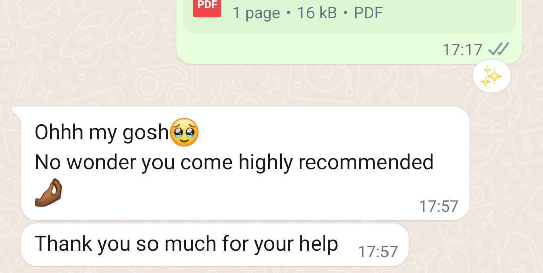 ZamakonkeK's tweet photo. Contact Experts for Professional CV Revamp and Cover Letter at Affordable Prices.

[Services Offered]
▪️Cover Letter R60
▪️Modern Curriculum Vitae from R100
▪️Promotions from R200

Whatsapp link:📲(https://t.co/LL9y1f70d9)  or
DM: @ZamakonkeK

[TESTIMONIALS] https://t.co/UNL5C4EdG6