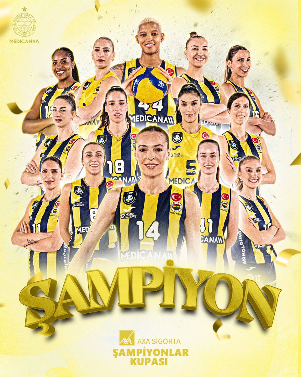 🏆 AXA SİGORTA ŞAMPİYONLAR KUPASI ŞAMPİYONU FENERBAHÇE MEDICANA! 💛💙

#SarıMelekler