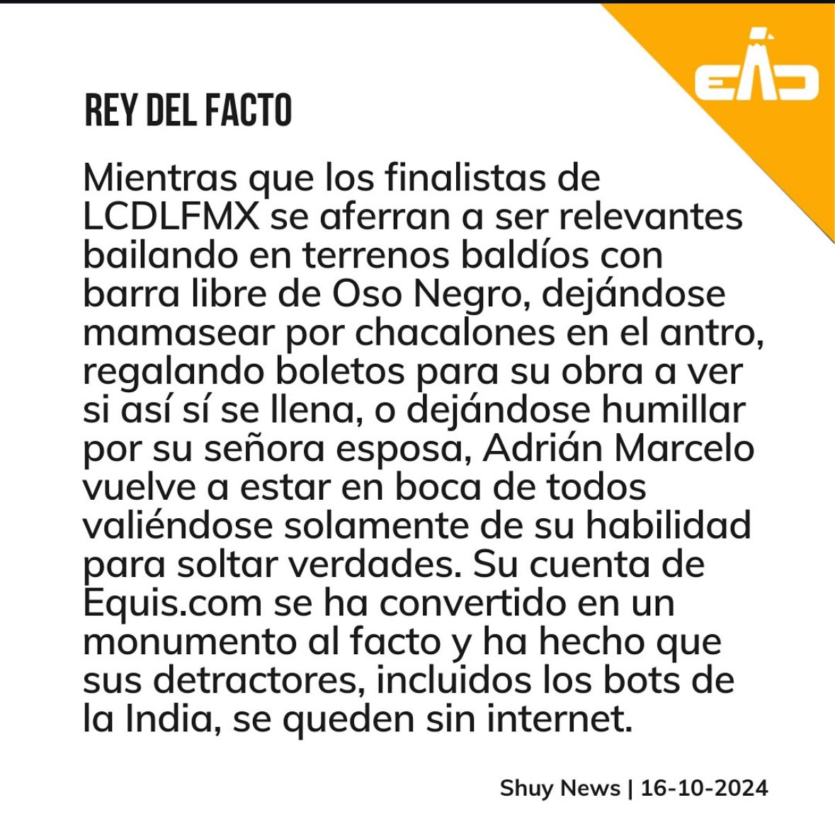 adrianm10's tweet photo. Le caigo bien al becario de https://t.co/kIZM4zzaMJ https://t.co/GKBRc3STC6