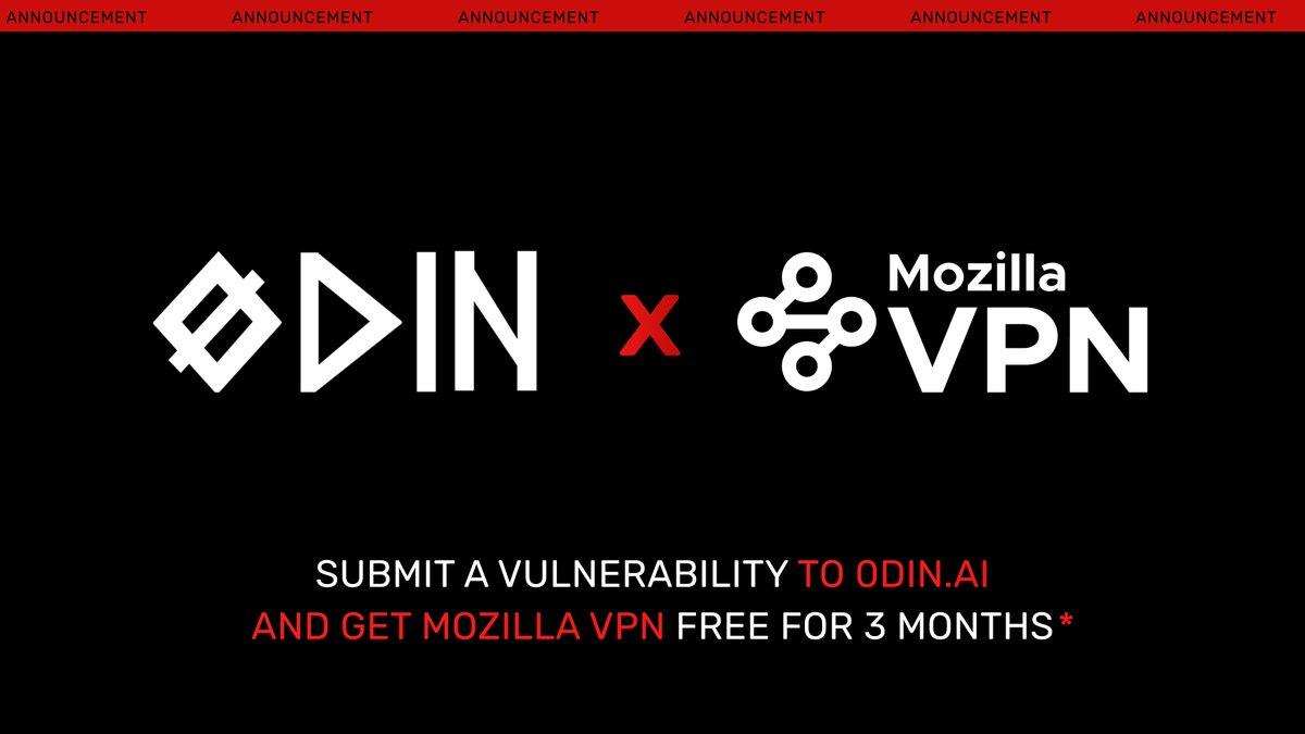 MarcoFigueroa's tweet photo. 🚨Recent LLM Bug Hunting Insights🚨
🥌 With the release of several new large language models (LLMs), our researchers at 0Din have noticed a significant increase in IP blocking during bug bounty hunting.
🔒 0Din has you covered!
🚀 To ensure our community researchers can continue their work even when IPs are temporarily blocked, anyone who submits a vulnerability to 0Din will receive a free 3-month license to Mozilla’s VPN service.
✅ 500+ servers in 30+ countries
✅ Connect up to 5 devices
✅ No bandwidth limits or throttling
🫶 At 0Din, we’re committed to providing value to our community and enhancing the tools you need for success.
Hope this helps, repost ♻️ for others!
#BugBounty #bugbountytips #GenAI #LLM #CyberSecurity #infosecurity