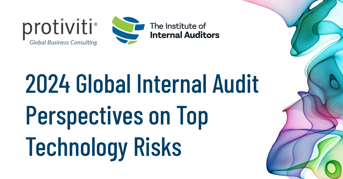 TheIIA's tweet image. How do #ITaudit leaders view top tech risks? Find out in “Deconstructing a Complex Technology Risk Landscape” from #Protiviti &amp;amp; #TheIIA.
Read now! loom.ly/HhsWddQ

#TechAuditRisksSurvey