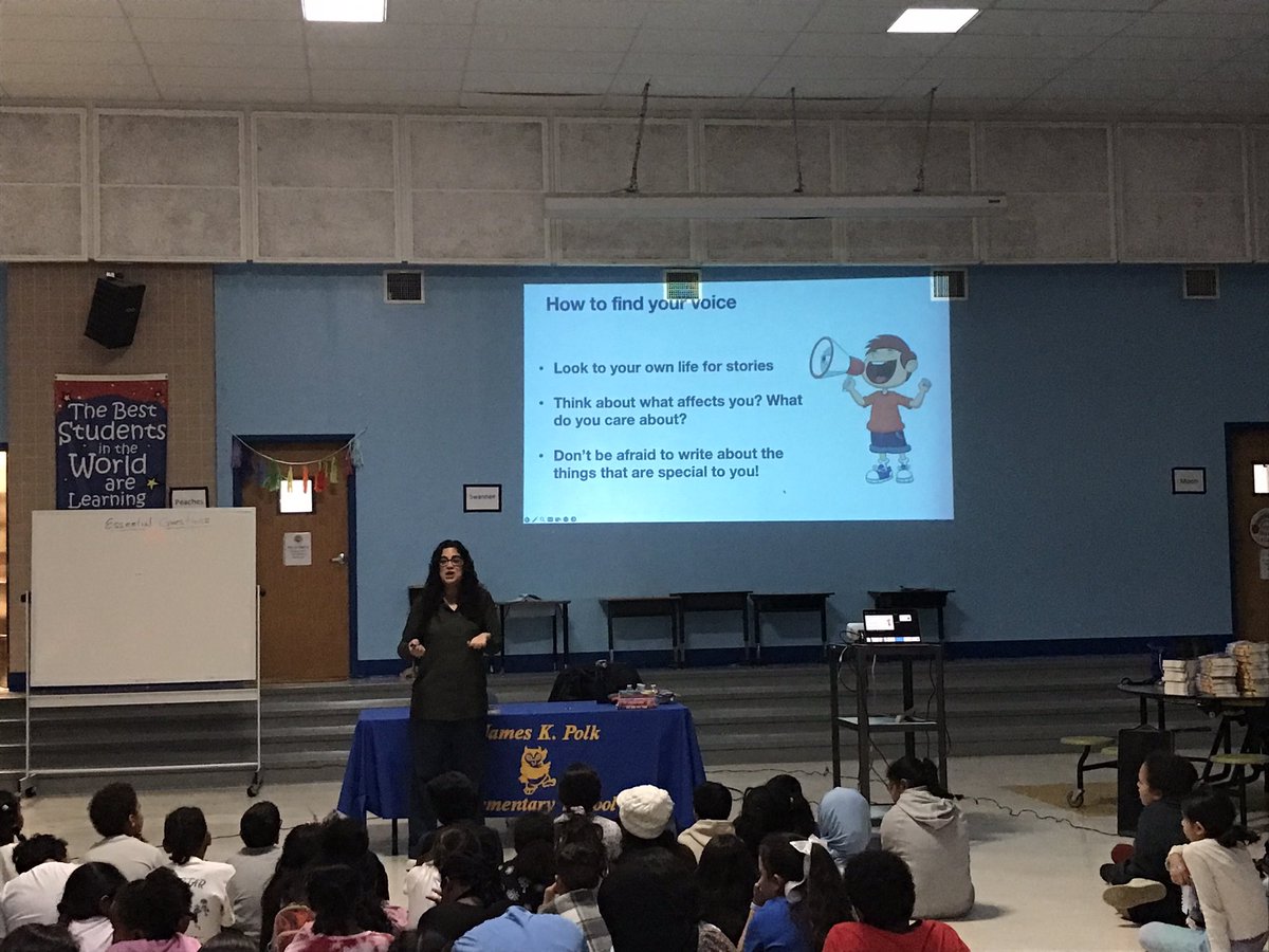 JamesKPolkElementary (@jkpolkacps) on Twitter photo 4 th graders had a special visit today from author Hena Khan! They learned all about the process of writing and publishing her pick your own path adventure book Super You! Thank you <a href="/RIFofNOVA/">Reading is Fundamental of Northern Virginia</a> #ACPSIsTheBest 4 th graders had a special visit today from author Hena Khan! They learned all about the process of writing and publishing her pick your own path adventure book Super You! Thank you <a href="/RIFofNOVA/">Reading is Fundamental of Northern Virginia</a> #ACPSIsTheBest