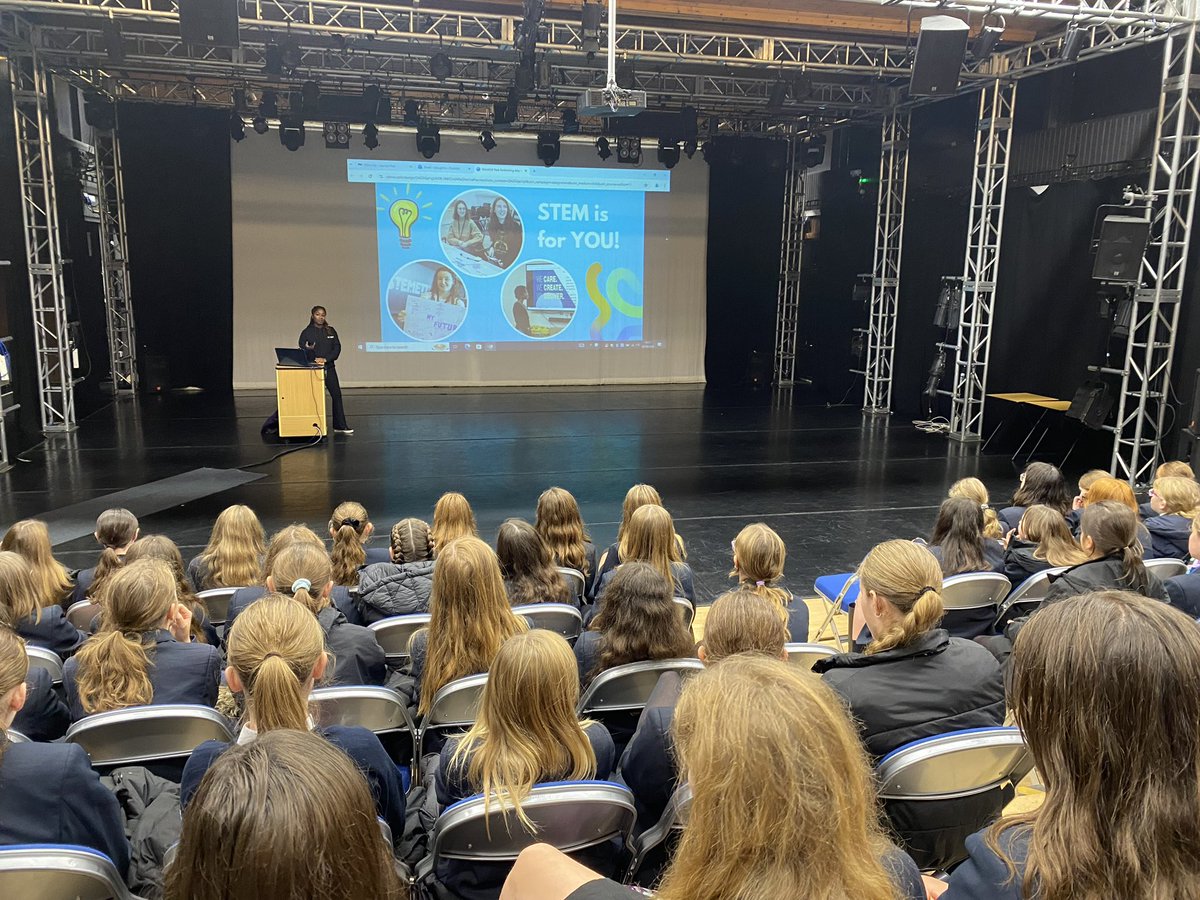 The Stemettes visited us this week to give all girls and non binary students a talk on STEAM and the career paths this can take you.