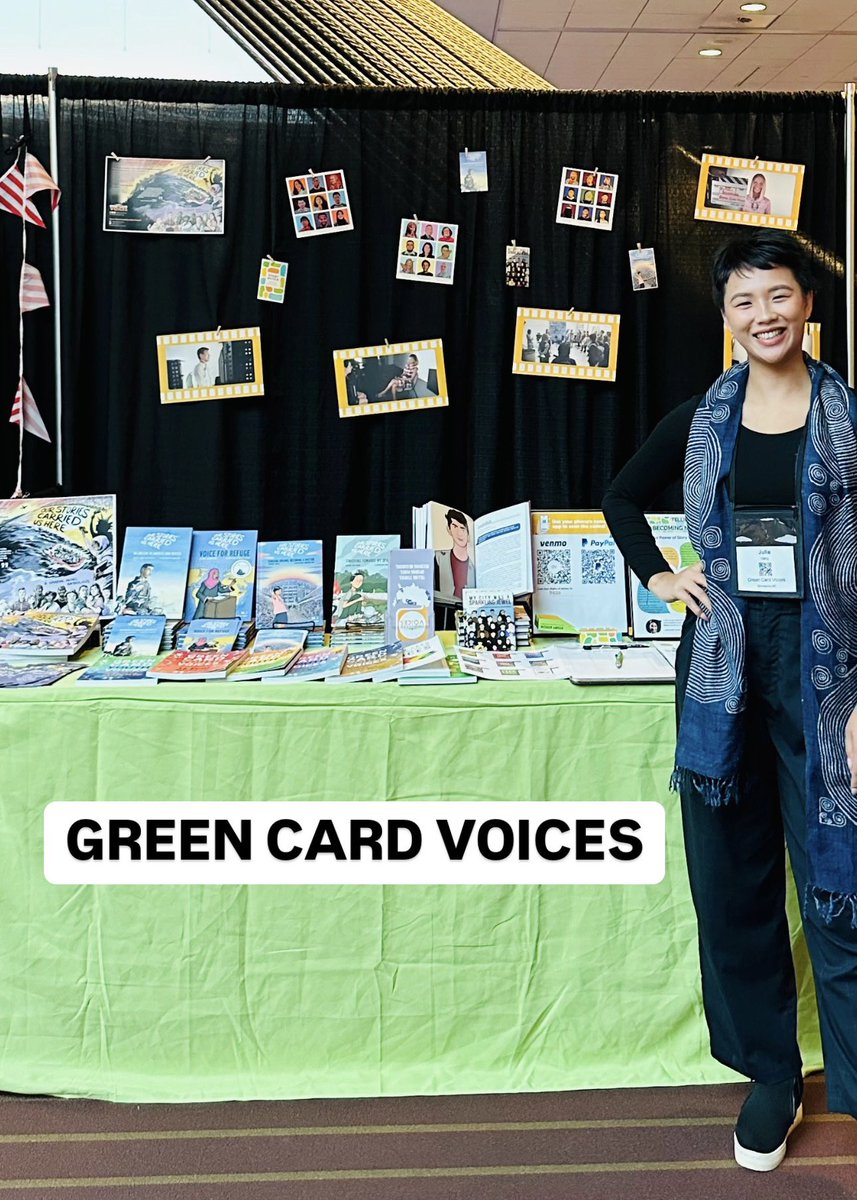 GreenCardVoices's tweet image. Visit the Green Card Voices booth at @WIDA_UW! We excited to connect with you! 

#WIDA2024 #weneeddiversebooks #immigrantstories