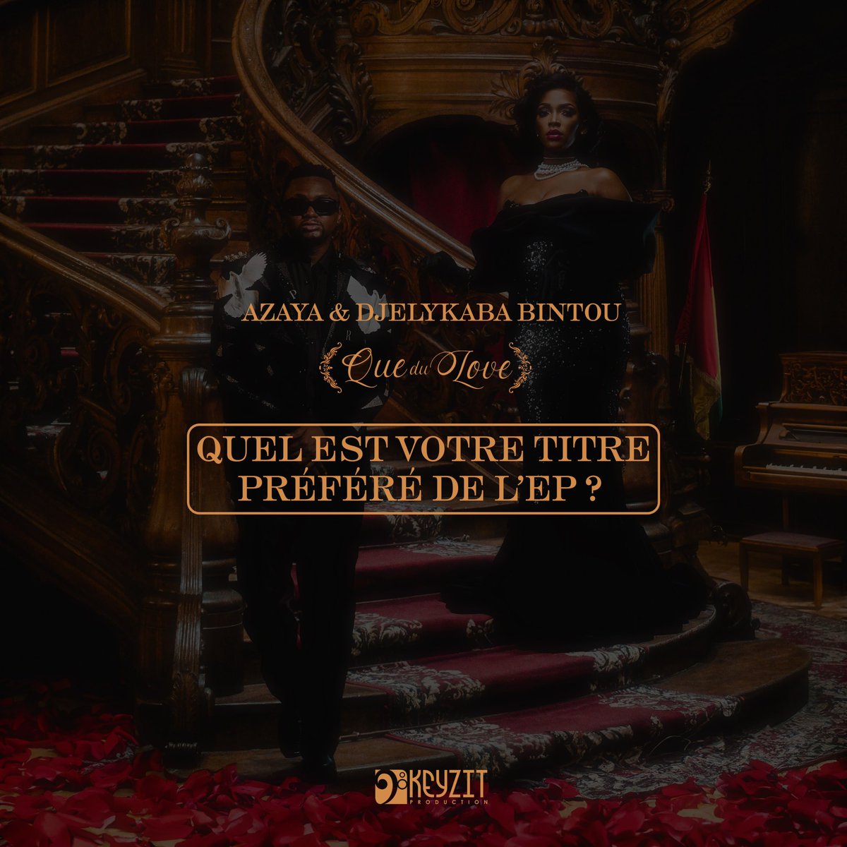 💖🎶 Mes amours !
Quel titre de notre EP Que du Love vous touche le plus ? 🎧 Je veux tout savoir ! ❤️ 
Laissez-moi votre coup de cœur en commentaire ✨✨

🔗 Découvrez l’EP ici :
👉🏾 fanlink.tv/AzayaDjelykaba…
👉🏾 youtube.com/playlistlist=P… 

#DjelykabaBintou  #KeyzitProduction