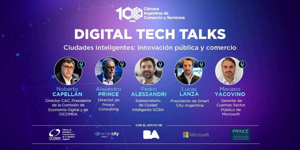 alxprince's tweet image. Gracias @CACteinforma!
Federico DellAquila de CAC, Norberto Capellán de @CICOMRA, @lucaslanza de @eamericas y @Reciarg @pialessandri de @gcba y de @Microsoft Mariano Yacovino! Ciudades Inteligentes, Innovación y Comercio. C/@princeconsul @fernandezdiego @funesmariano @cesargazzo