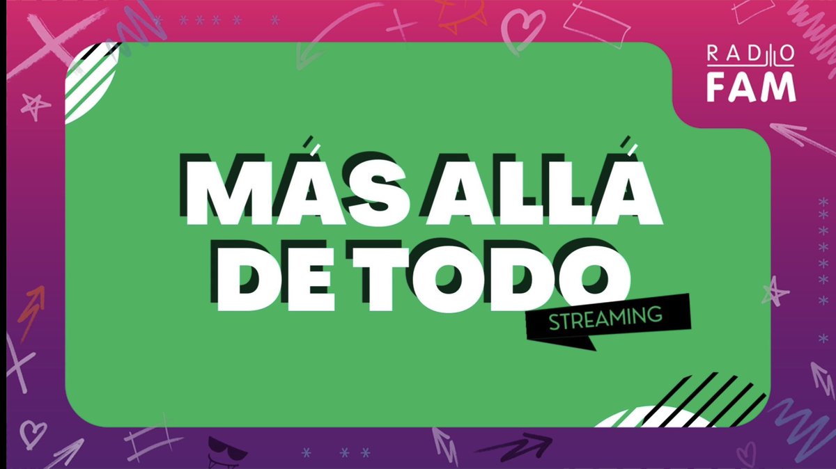 FAMdeArgentina's tweet photo. 🔴 HOY #MásAlládeTodo EN VIVO de 16 a 17hs. por https://t.co/yatjnIDbhD… 📲💻 #RadioFAM #strem https://t.co/SphpTNo3w1