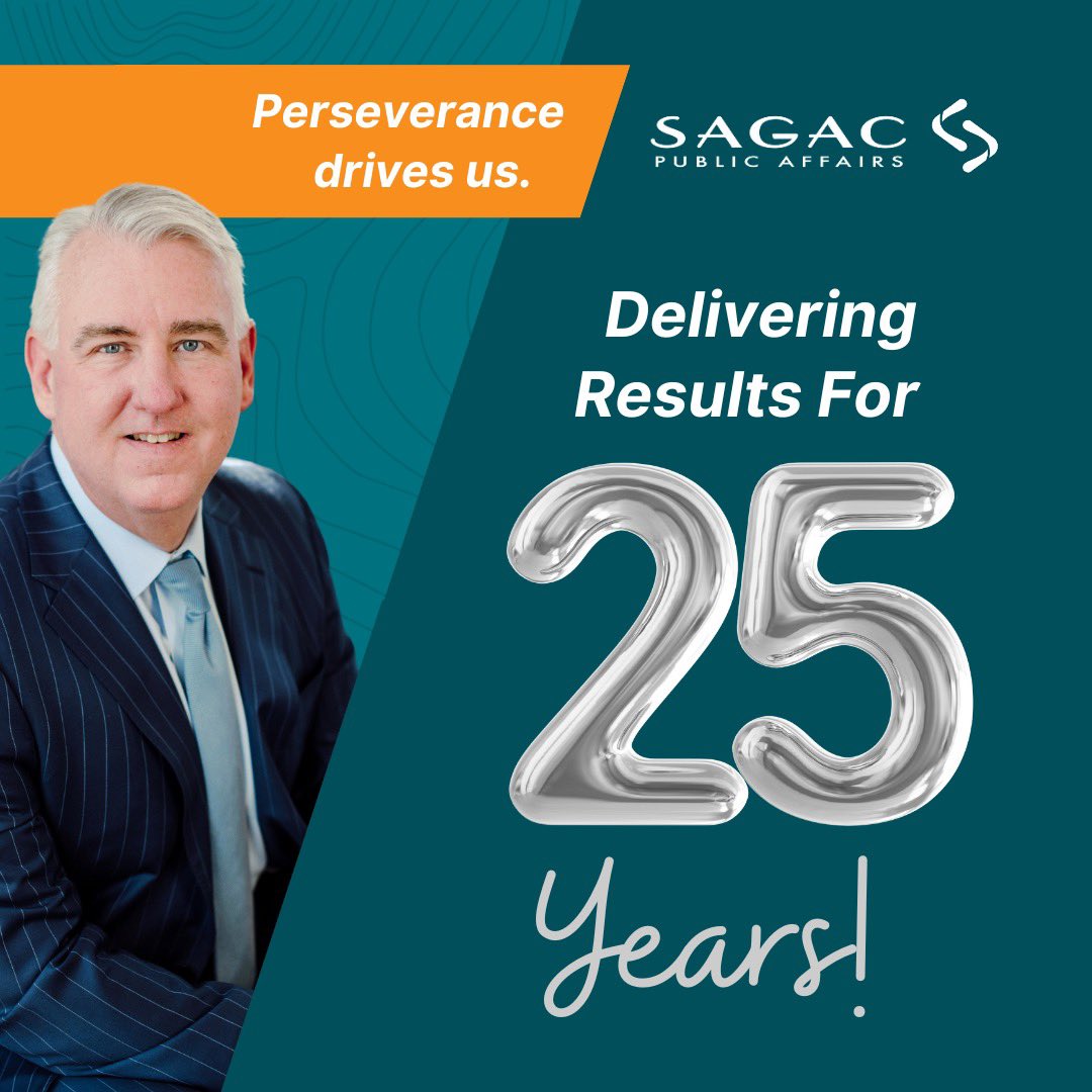 As we gear up to celebrate our 25th Anniversary next week, we can’t help but look back and reflect on how far we’ve come. Join us in celebrating 25 years of delivering results. 

#Sagac #PublicAffairs #Sagac25Years