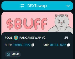 BUFF_BNB's tweet photo. ✅ $BUFF is now listed on Dextools! Whales incoming! 🐳🚀

https://t.co/dbd2xVV4GN

QuickIntel official page is showing correct scan results,Dextools will refresh scan results soon. 🚀🚀🚀 https://t.co/0BpWzwO7za