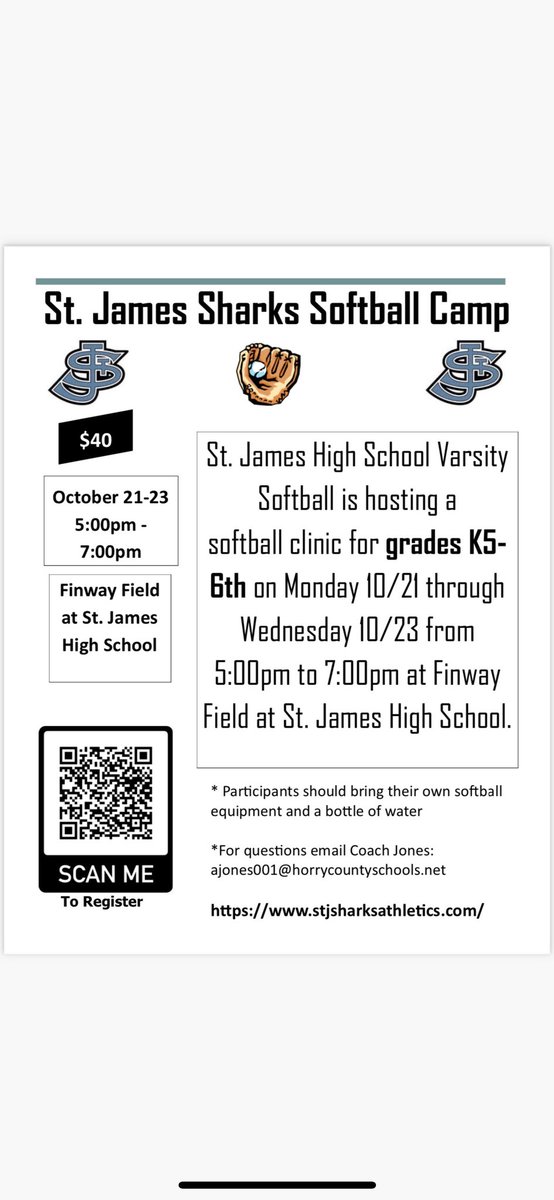 STJ Sharks Softball tweet media