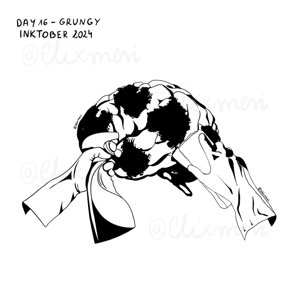 elixmeri's tweet photo. Day 16 - Grungy
Dirty mind 
#Inktober #inktober2024 #inktober_perfectchallenge2024 #dirtymind #digitalart https://t.co/Y2PTKkbAUo