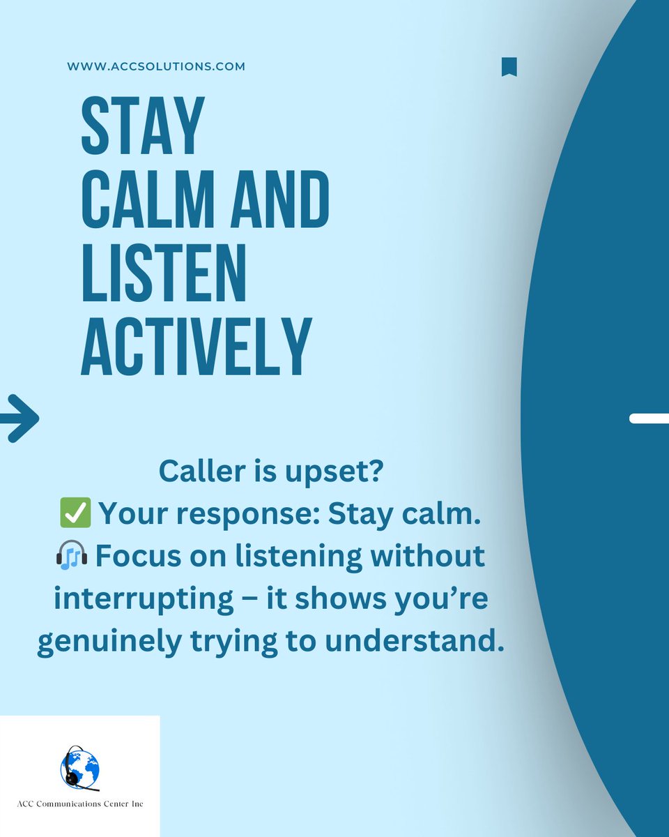 CentersAmerican's tweet photo. "How to Handle Angry Callers Like a Pro!"

👉 Let’s turn tough conversations into opportunities for success! 💡

#CustomerService #ConflictResolution #CommunicationSkills #answeringservice #callcenter #virtualreceptionist #accsolutions #callmecrystal https://t.co/MY99LBjofC