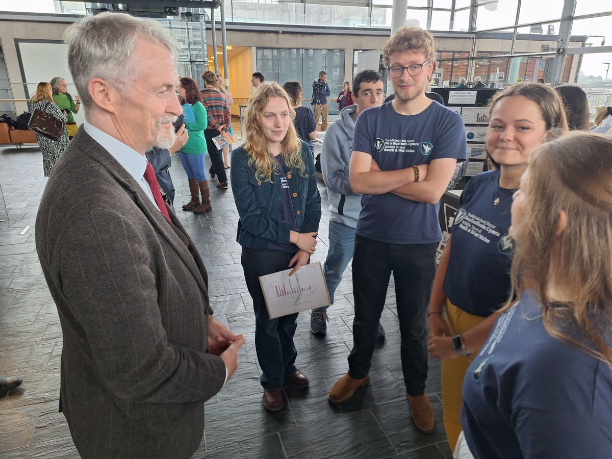 TimBirchWild's tweet photo. Inspiring speeches from young people at #Senedd today about their hopes for #nature recovery in Wales and what @WelshGovernment need to do to restore wildlife. Politicians present heard them loud and clear! @huw4ogmore @CThomasMS @WTWales @CraigBennett3 @IoloWilliams2 @WTWales https://t.co/1j6i3FvyPh