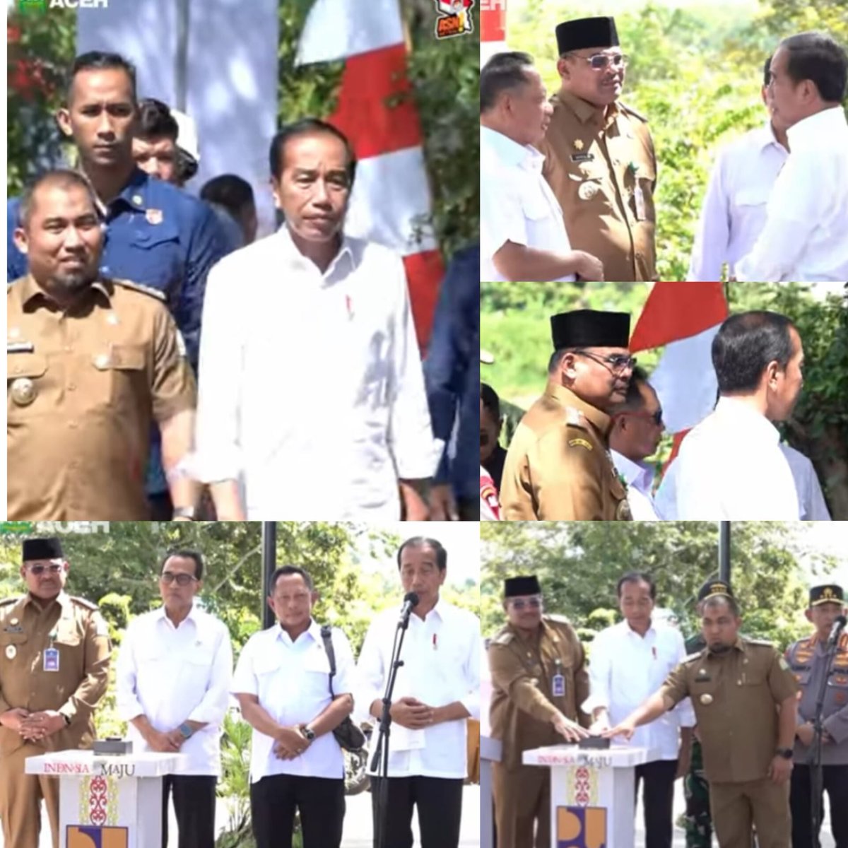 Metronewstvcom's tweet photo. Gubernur Aceh Dampingi Presiden RI, Resmikan 24 Ruas Jalan dan1 Jembatan → https://t.co/qFEGH8pMTR https://t.co/c2OAtmEQHD