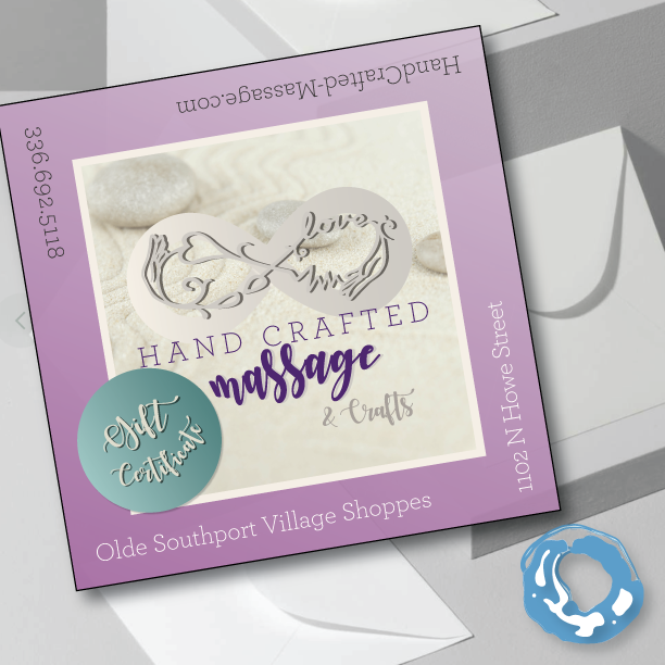 oddgraphic's tweet photo. Tis the Season! Our Client Hand Crafted Massage is gearing up for the holidays with these new Gift Cards! We are using a Soft Touch finish in the printing process, just like one of Tracy's massages! Check her out - Southport's own, Hand Crafted! #southport #oki #bsl https://t.co/swZczQaIex