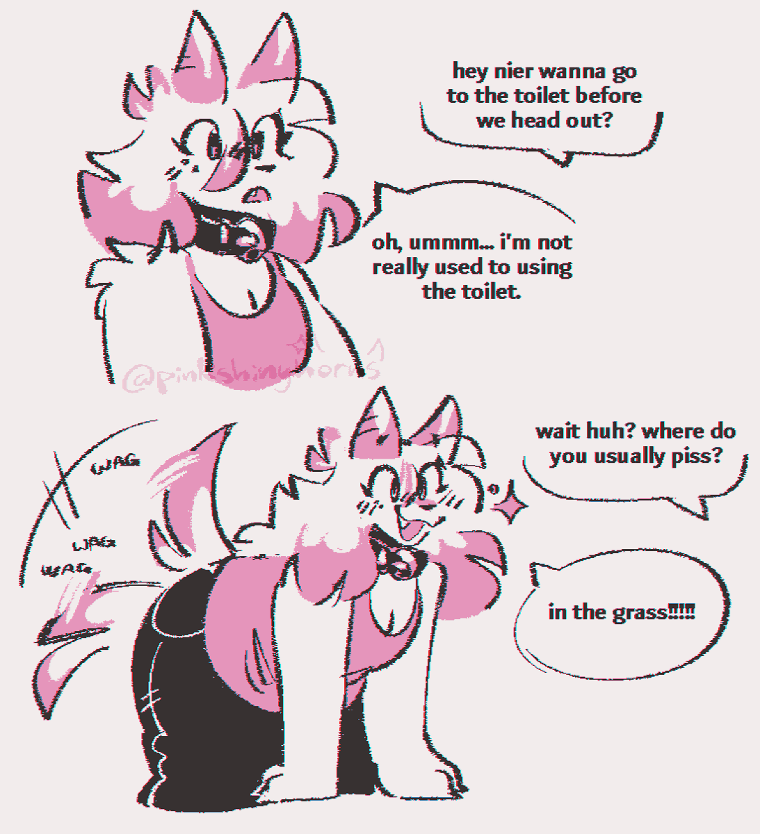 pinkshinyhorns's tweet photo. cw // watersports
taking the girl outside https://t.co/R2VcnUh5eD