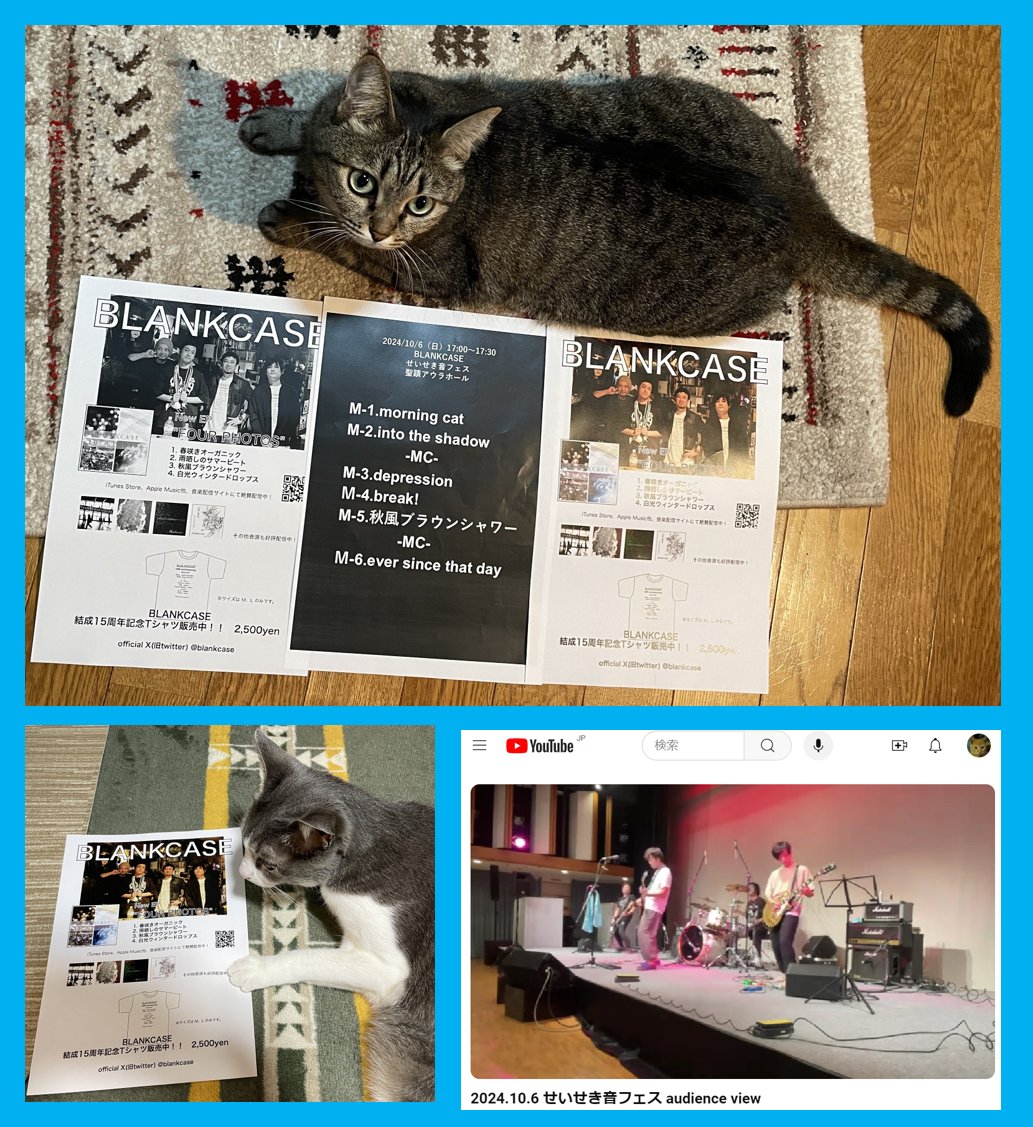 hiro14hiro2020's tweet photo. #Blankcase #せいせき音フェス の貴重すぎるフライヤーとファン垂涎のセットリストをカーリーさんから送っていただき大感激です😭
ファン想いの神対応✨ありがとうございました‼️
そしてYouTubeにそのライブのaudience viewをUPしてくださって更に感謝感激です🤩コチラ👇
https://t.co/dgCzYgQdmf