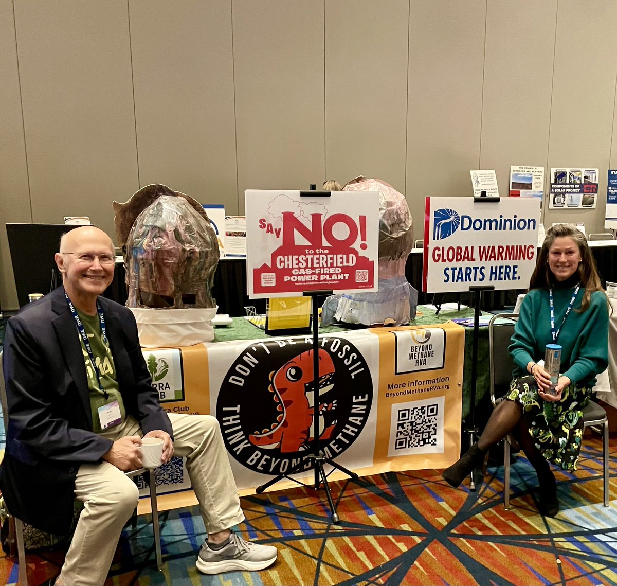 BeyondGasRVA's tweet photo. Our team is tabling at the #VACleanEnergySummit today &amp; tomorrow to raise awareness of the health, safety, environmental and economic risks of “natural” gas #MethaneStinks💨#NoNewGas https://t.co/3JZ5kx2OAf