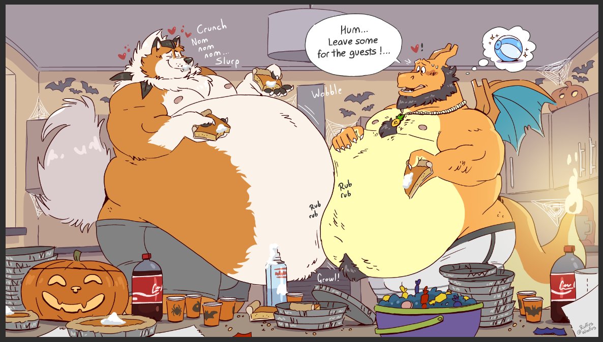 Calidragon06's tweet photo. How do you like this belly now brother now im king size just as you are ,uuhh I can see that oh man and they called me fat @Ruffus_Woofus thanks for the pie's our bellies thank ya I think TY really liked your pies ruffus🤭 look at his tummy https://t.co/ZcGjuaXe9d