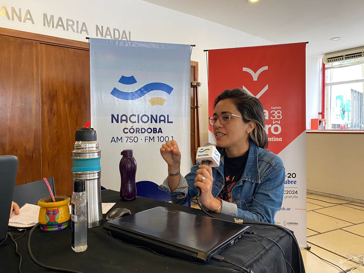 🎙️Transmisión especial por la feria del libro de radio Nacional Córdoba Nos visita Lucia Martinez Randazzo del área audiovisual de la secretaria de comunicación y cultura de la Municipalidad sobre el ciclo de cine en la feria.