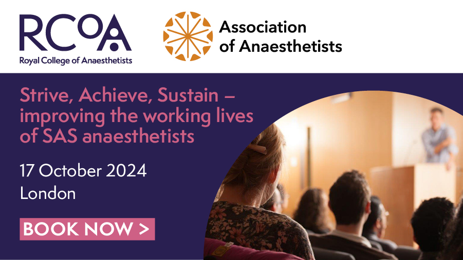Royal College of Anaesthetists (@rcoanews) on Twitter photo This is happening tomorrow! #SASweek24
Strive, Achieve, Sustain - improving the lives of SAS anaesthetists.
Packed with engaging sessions and opportunities for professional growth & personal wellbeing. #SASdoctorheroes
Book now: ow.ly/8ac350TMAI0 <a href="/Assoc_Anaes/">Association of Anaesthetists</a> This is happening tomorrow! #SASweek24
Strive, Achieve, Sustain - improving the lives of SAS anaesthetists.
Packed with engaging sessions and opportunities for professional growth & personal wellbeing. #SASdoctorheroes
Book now: ow.ly/8ac350TMAI0 <a href="/Assoc_Anaes/">Association of Anaesthetists</a>
