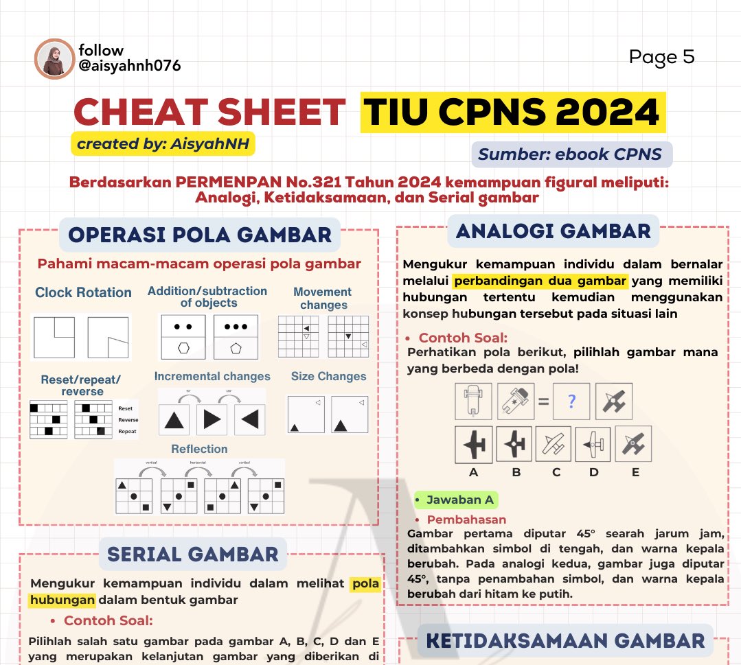 aisyahnh076's tweet photo. @worksfess Banyak yg bilang sulit di analitis dan figural. 

Tapi tenang... aku punya Cheat Sheet yg bisa bantu kamu ngerjain TIU dg cepat⤵️
🔗full download: https://t.co/JXGqZK5WzS https://t.co/hOwKEfFbGk