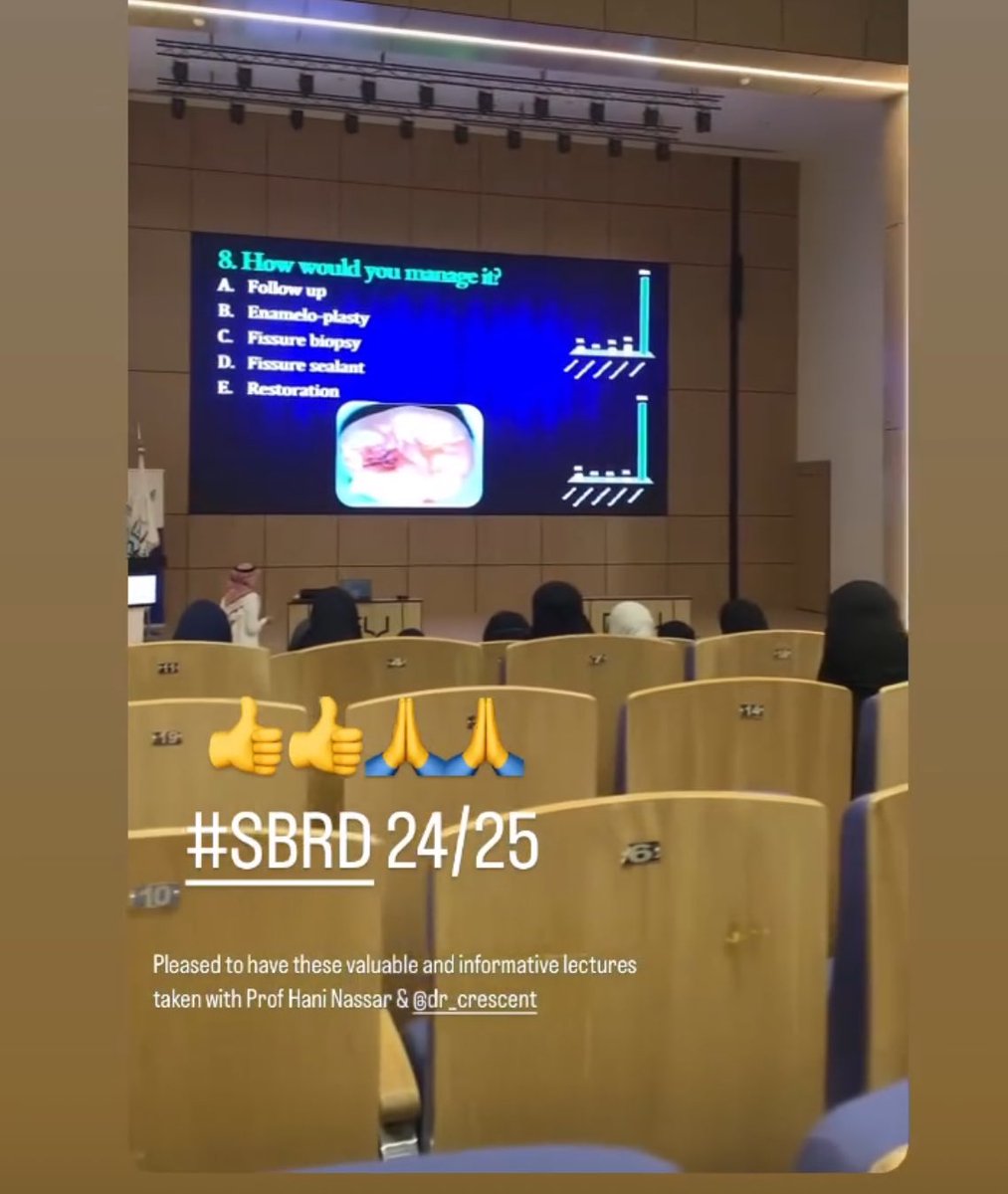 سعدت بتواجدي على مدى يومين مع متدربي البورد السعودي لاصلاح الاسنان #SBRD24/25 لبحث ومناقشة التحديات والتوصيات لعلاج وتشخيص تسوس الاسنان Applied Cariology كل الشكر لسعادة رئيس المجلس العلمي د ماجده خضاري <a href="/UniqueMajdah/">د. ماجدة الطبيشي الخضاري</a>،والشكر الجزيل د وسيم رضوان <a href="/waseem_rad1/">Waseem W. Radwan</a> و شكرا رياض العلم