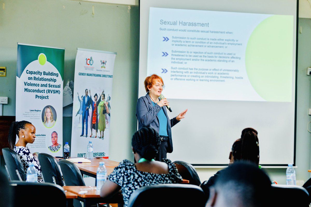 paultesla23's tweet photo. 1/2
Thursday last week, I was delighted to be part of the RVSM (Relationship Violence and Sexual Misconduct) 2nd workshop for lecturers and students at @Makerere.
Special thanks to #Kelly and #Michael from @michiganstateu for leading insightful discussion on; https://t.co/YCxrWBmELq