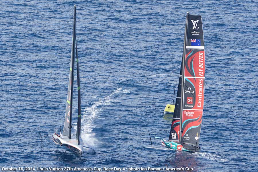 Match Racing • Barcelone
37e America’s Cup • 4-2 : Un départ raté pour les Kiwis et une grande journée pour les Anglais
seasailsurf.fr/37e-America-s-…