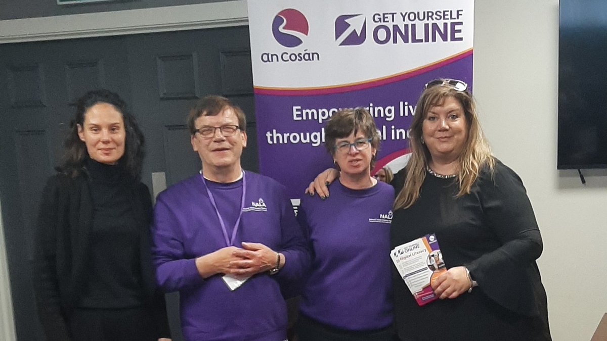 an_cosan's tweet photo. Members of our #DigitalInclusion team are delivering #DigitalLiteracy workshops about our FREE #GetYourselfOnline tools resources, which are enabling adult learners across Ireland to develop the skills they need for life, work & learning, at @nalaireland's Adult Literacy Learner Day

#AdultLiteracyForLife