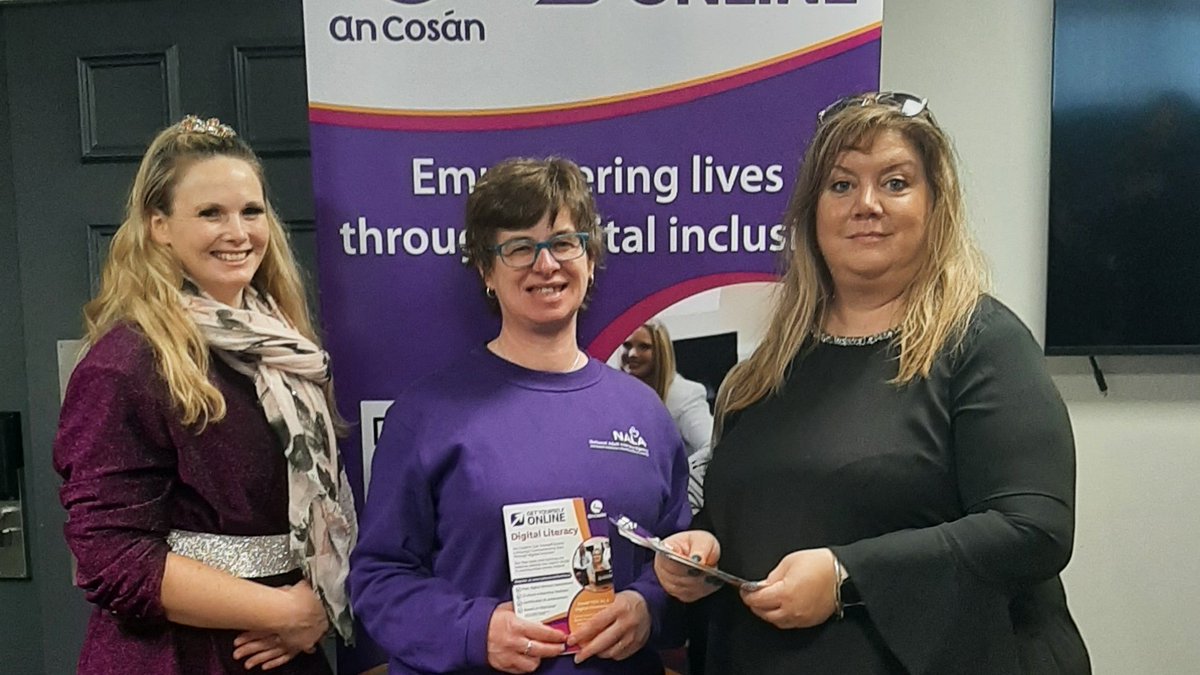 an_cosan's tweet photo. Members of our #DigitalInclusion team are delivering #DigitalLiteracy workshops about our FREE #GetYourselfOnline tools resources, which are enabling adult learners across Ireland to develop the skills they need for life, work & learning, at @nalaireland's Adult Literacy Learner Day

#AdultLiteracyForLife