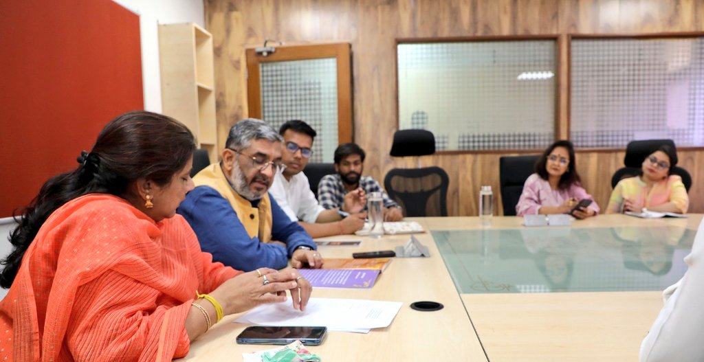 NCTE_Official's tweet photo. Professor Pankaj Arora, Chairperson NCTE chaired a Discussion Meeting with the primary objective of deliberating over
the role of Teacher Education Institutions (#TEIs) for effective implementation of #ULLAS, organised by Cell for National Centre for Literacy today at CIET NCERT. https://t.co/KRS3Mqgzx9
