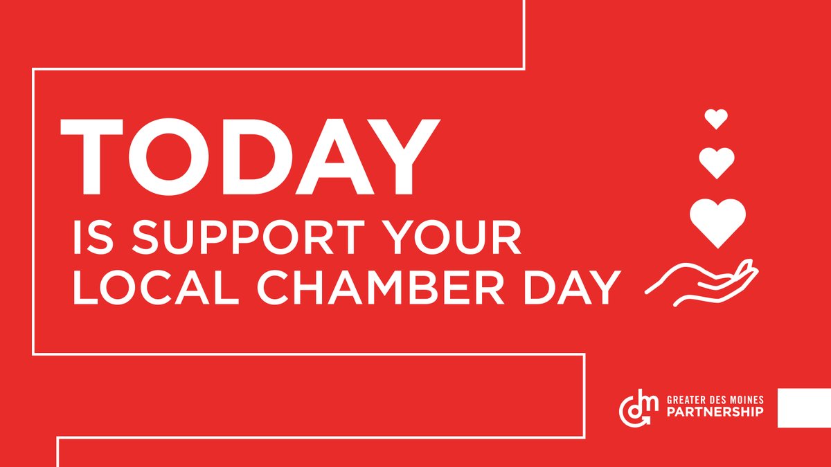 DSMpartnership's tweet image. Let’s celebrate the hard work of our local chambers from Adel to Waukee for #nationalsupportyourchamberday.

Thank you to all of the Greater Des Moines Partnership's 23 Chambers of Commerce across #DSMUSA for making us stronger every day. #ChamberStrong