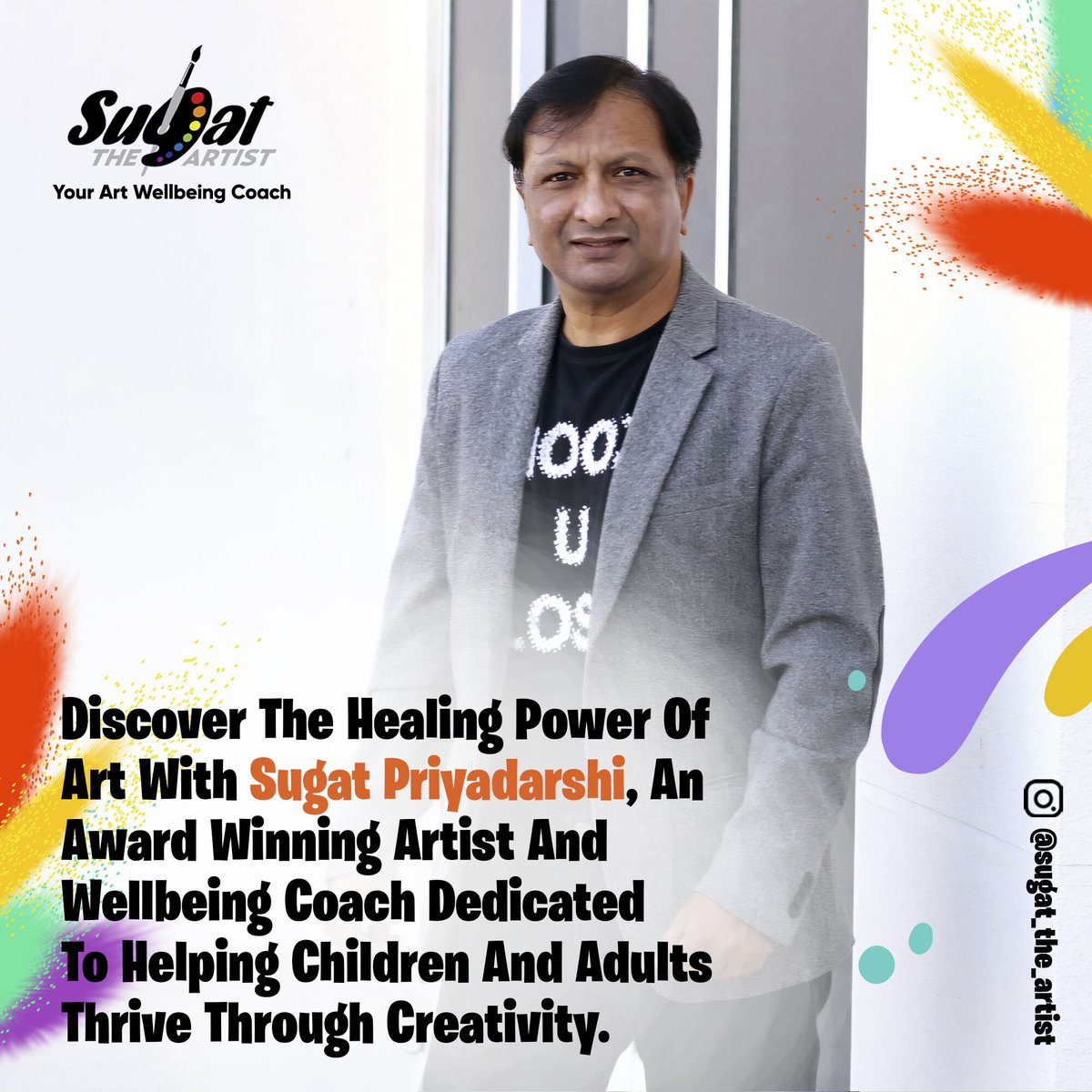 sugat7's tweet photo. Meet Sugat Priyadarshi: Award-Winning Visual Artist &amp; Wellbeing Coach 🎨🌿

From art direction and graphic design to becoming the Head of Art at an international school in Dubai, Sugat’s journey has always been driven by a deep passion for creativity and human connection.

#Art https://t.co/GH6Br6vAoP