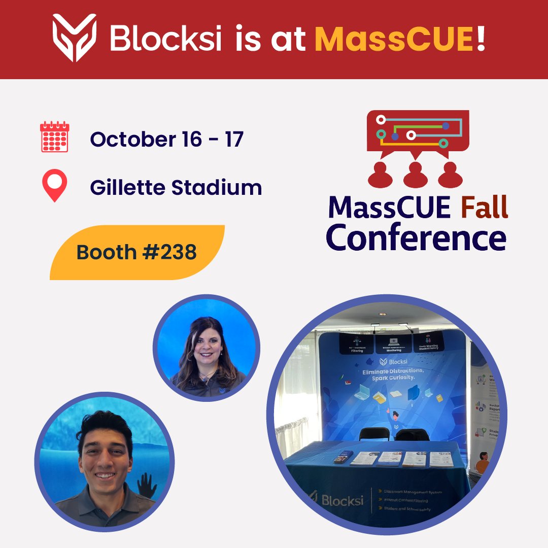 Blocksi1's tweet photo. Catch us today and tomorrow at @MassCUE and learn how to
β save teachers' valuable time
π get data on student behavior
π¨ detect and prevent student violence in your district.
All with one tool. πͺ
#masscue #masscue24 #massachusetts #blocksi https://t.co/mf9ZRXL6cO