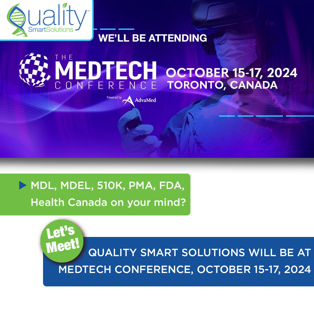 qualitysmart's tweet image. Our team at Quality Smart Solutions Inc., offers all FDA &amp;amp; Health Canada regulatory compliance solutions for medical devices. 

If you&apos;d like to meet pick a day and time from this link:
calendly.com/qualitysmartso… 
#medtechconference #medicaldevicecompliance #qualitysmartsolutions