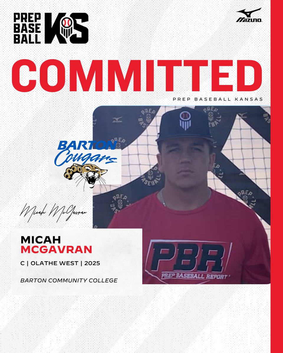 Prep Baseball Kansas (@prepbaseballks) on Twitter photo C Micah McGavran (Olathe West, 2025) commits to Barton Community College
π€: loom.ly/NOmhVR0
<a href="/McgavranMicah/">Micah McGavran</a> | <a href="/OlatheWestBSB/">Olathe West Baseball</a> | <a href="/Barton_Baseball/">Barton Baseball</a> C Micah McGavran (Olathe West, 2025) commits to Barton Community College
π€: loom.ly/NOmhVR0
<a href="/McgavranMicah/">Micah McGavran</a> | <a href="/OlatheWestBSB/">Olathe West Baseball</a> | <a href="/Barton_Baseball/">Barton Baseball</a>