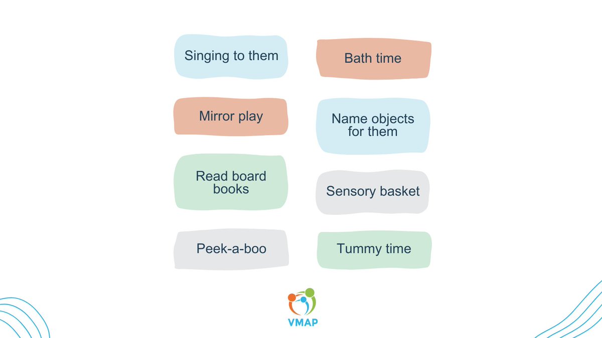 VMAPVA's tweet image. Entertaining a six-month-old feels very different than entertaining a three-month-old, but they share lots of the same ideas of fun - swipe to see!

 #Parenting #BabyDevelopment #MilestoneMoments #Parenthood #InfantPlay #BabyActivities #NewParents