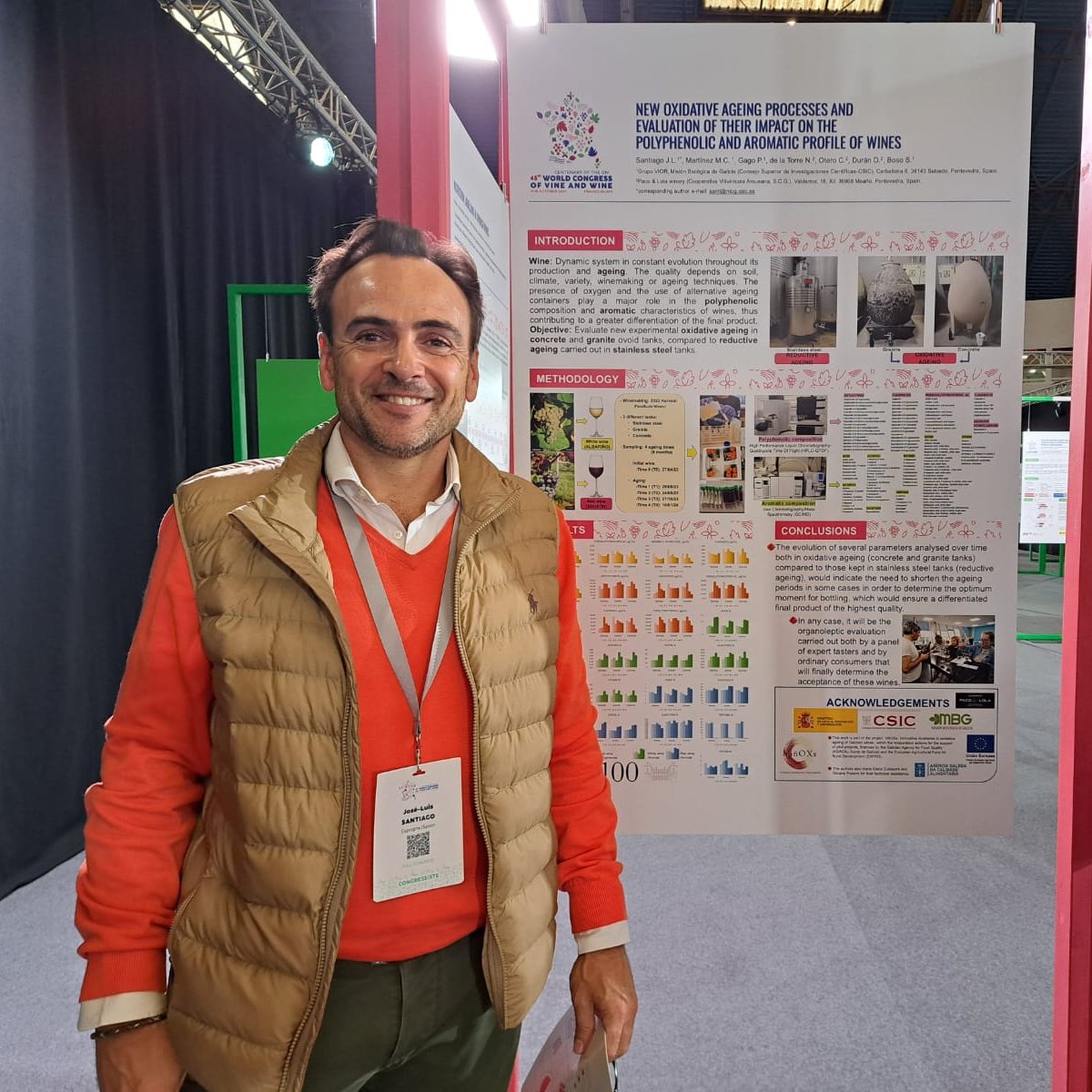 En #Dijon 45º Congreso <a href="/OIV_int/">OIV</a> #VIOR <a href="/mbg_csic/">Misión Biológica de Galicia - CSIC</a> presentamos los resultados del Proyecto Piloto #viñOXs
<a href="/pacolola/">Paco & Lola</a> #AGACAL <a href="/Xunta/">Xunta de Galicia</a>  "Itinerarios innovadores en crianzas oxidativas de vinos gallegos" 100 años de la #OIV 🍇🍷🍷🍇