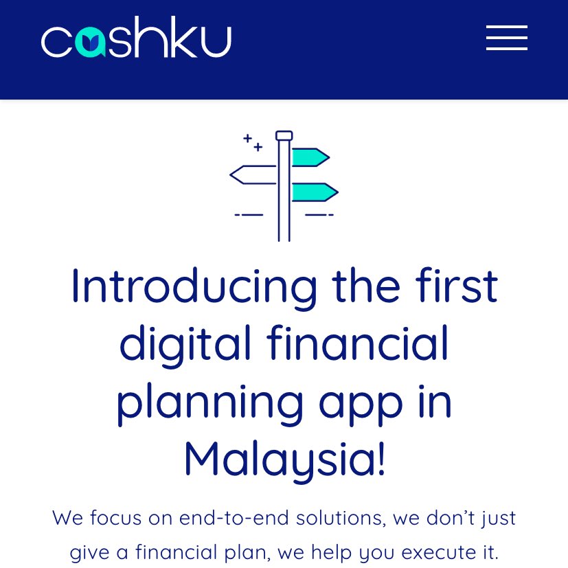 surayaror's tweet photo. Was excited to discover Cashku, 'the first digital financial planning app in Malaysia'

From what I see, they offer a Financial Literacy Course, and you can even schedule an appointment with a Financial Advisor

So far, they offer Saving (money market), Investment (UT) &amp; soon PRS https://t.co/Rhenz6wbYF