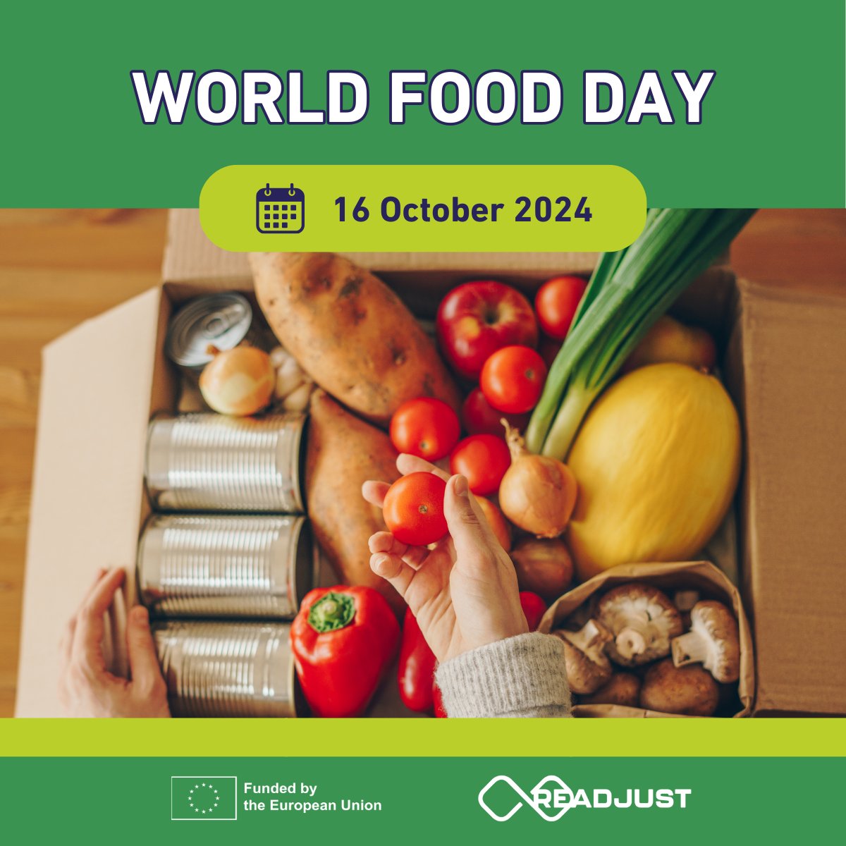 READJUST (@readjust_eu) on Twitter photo Today’s World Food Day 🌍🍽️reminds us of the importance of #sustainable agriculture in creating a healthier, more equitable world.
READJUST addresses inequalities within the agri-food sector and aims to promote a #fair green and digital transition for the agri-food community! Today’s World Food Day 🌍🍽️reminds us of the importance of #sustainable agriculture in creating a healthier, more equitable world.
READJUST addresses inequalities within the agri-food sector and aims to promote a #fair green and digital transition for the agri-food community!